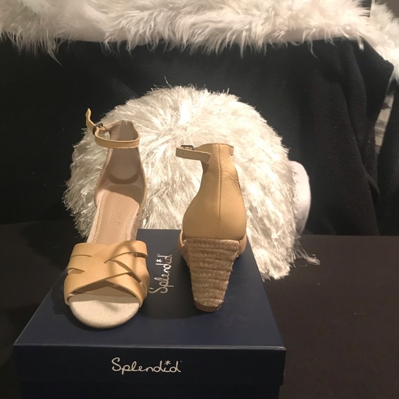 Splendid leather and straw wedge heels, brand new! - Picture 3 of 5